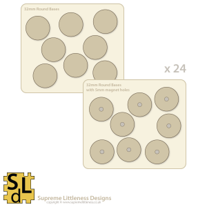 32mm Round Bases