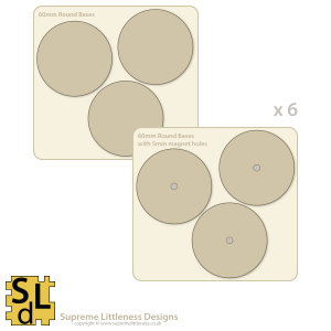 60mm Round Bases