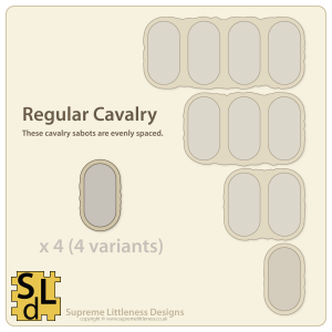 Regular Cavalry 25mm Pill Sabot Bases