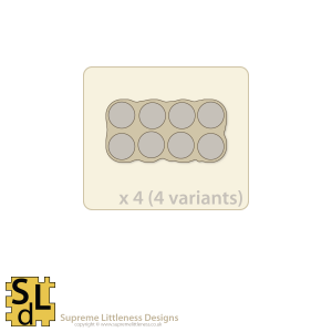 Wavy-Edge Regular 8-slot Sabot Bases