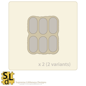 Wavy-Edge 25mm-Pill Regular 6-slot Sabot Bases