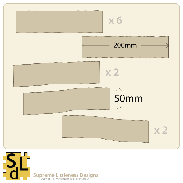 50mm-wide 200mm Straight Terrain Lengths