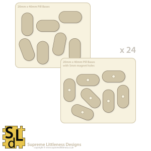 20mm x 40mm Pill-shaped Bases