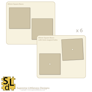 60mm Square Bases