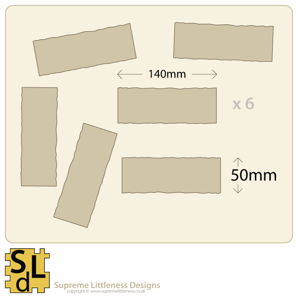 50mm-wide 140mm Straight Terrain Lengths