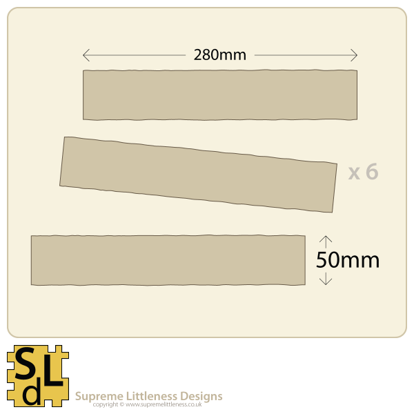 50mm-wide 280mm Straight Terrain Lengths