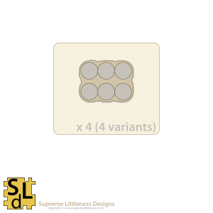 Wavy-Edge Close-Order 6-slot Sabot Bases