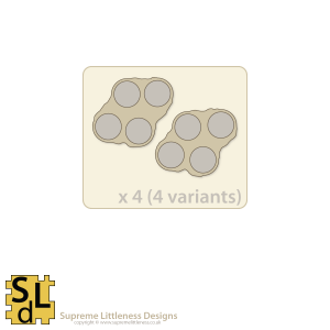 Wavy-Edge Irregular 4-slot Sabot Bases