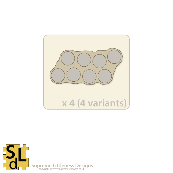 Wavy-Edge Irregular 8-slot Sabot Bases