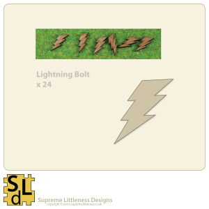 Cut-Out Lightning Bolt Markers