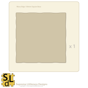 Wavy-Edge 150mm-square Base