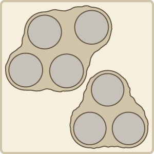 25mm/UK 2p Wavy-Edge Sabot Bases