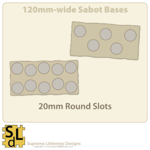 120mm-wide Sabots with 20mm Round Slots