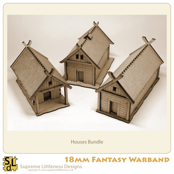 18mm Fantasy Warband Houses Bundle